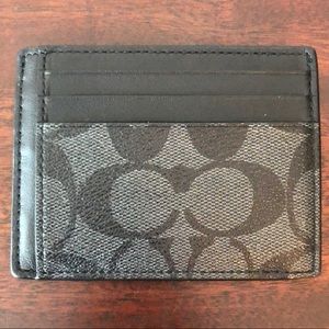 Coach Card Case In Signature Canvas